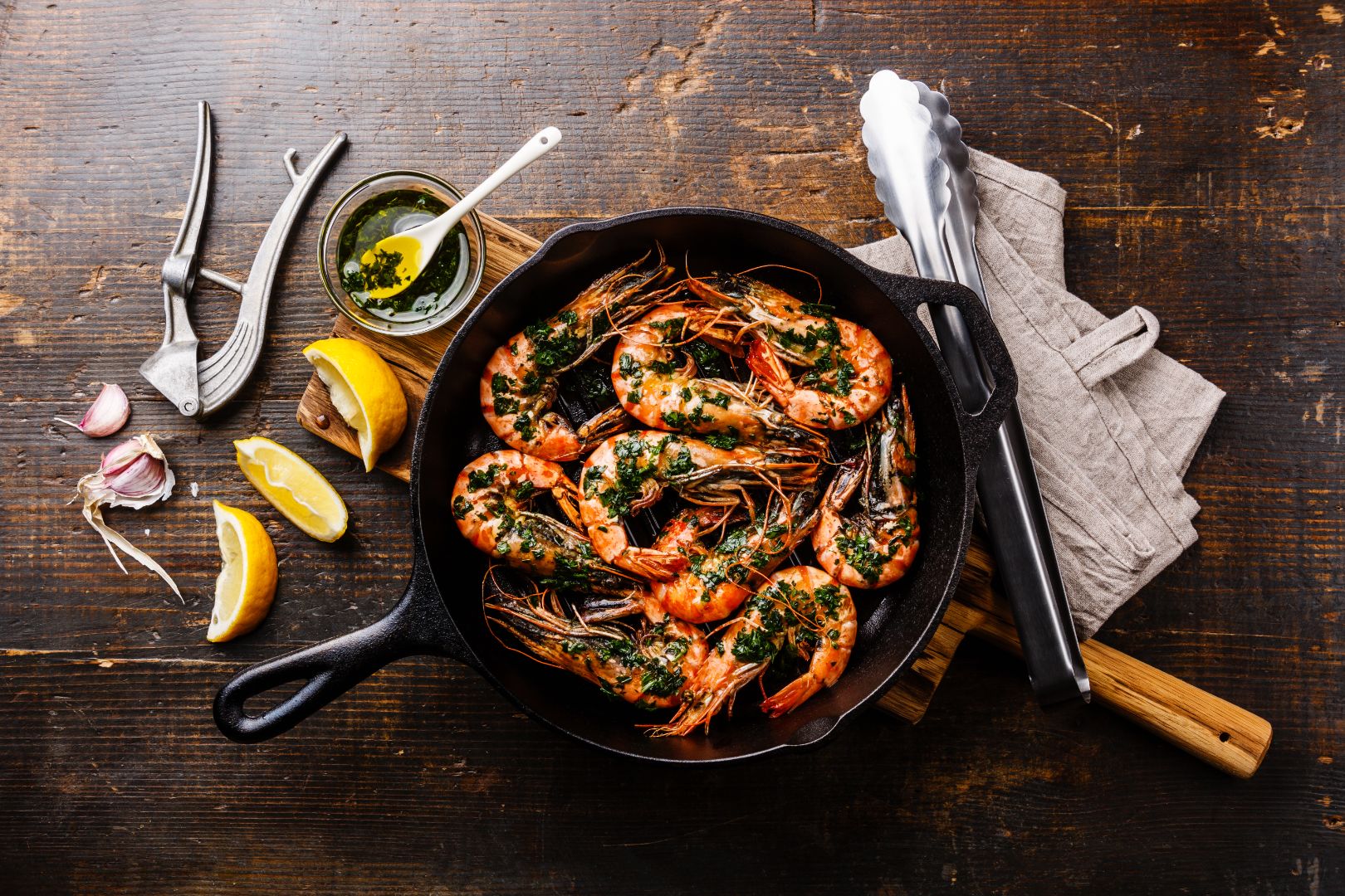 Garlic Herb Skillet Shrimp Recipe | ARNA Innovation Cookbook Master the ultimate Garlic Herb Skillet Shrimp. Learn how to sear succulent shrimp to perfection in a premium ARNA Innovation cast iron skillet.
